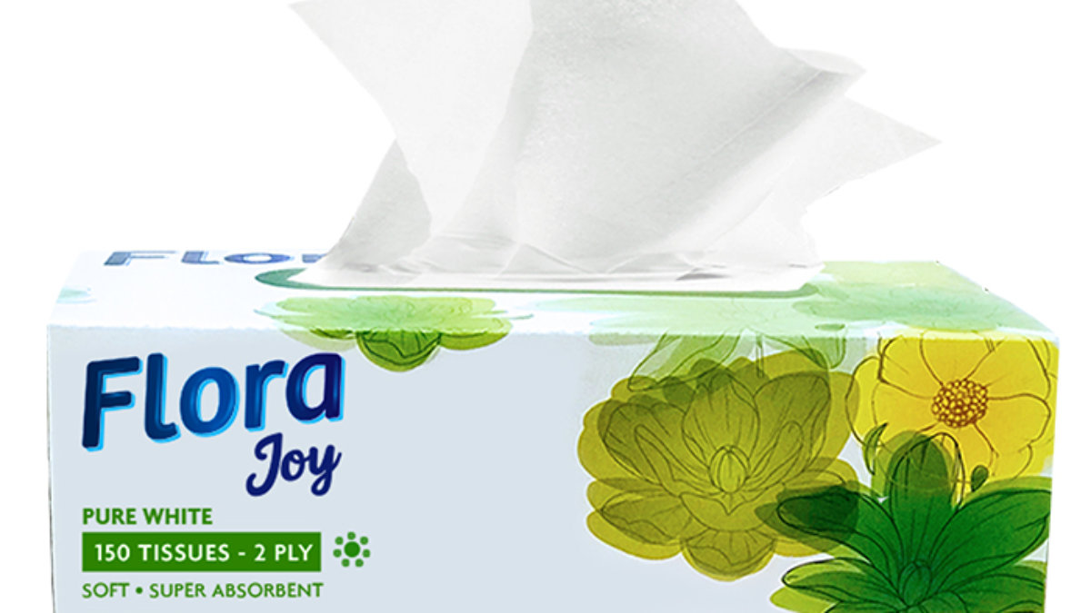 Flora Joy Facial Tissue : 2PLY | Delta Paper Mill